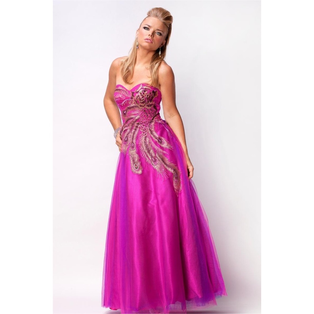 Nina Canacci Pink Sweetheart Strapless Formal Quinceañera Statement Prom Dress